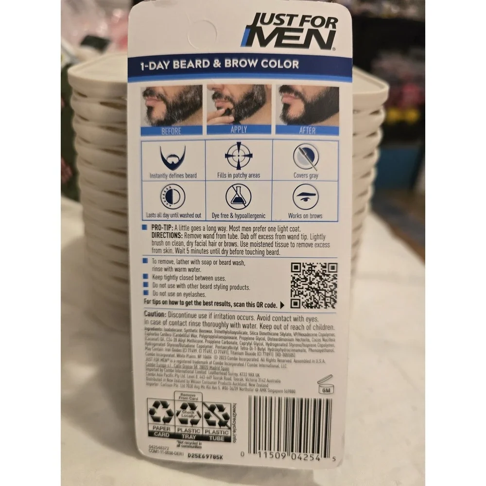 Just for Men 1-Day Beard & Brow‎ Color, Temporary Dye for Beard and Eyebrow